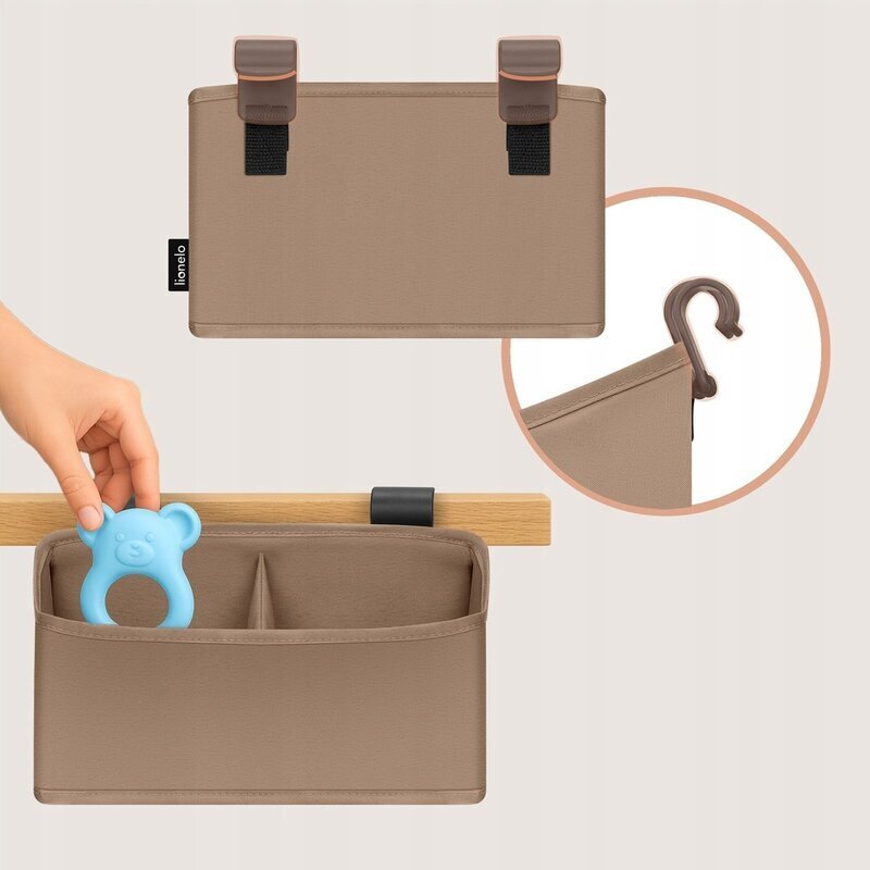 Lionelo Organizator multifunctional Sidepocket S Bej 2 compartimente universal 26x12x15 cm