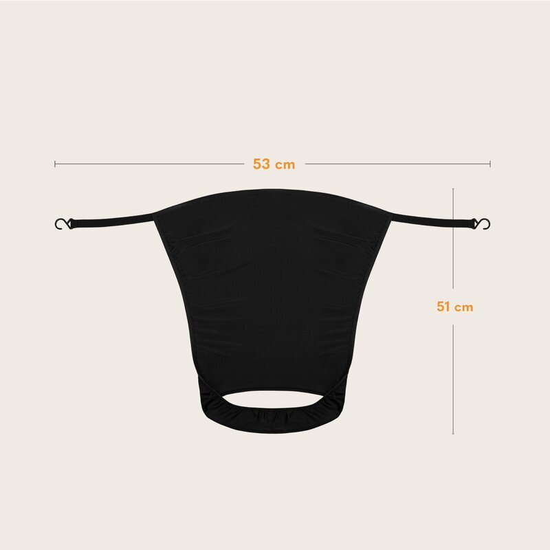 Lionelo Parasolar pentru carucior material textil cu protectie UPF 50+ 53 x 51 cm negru