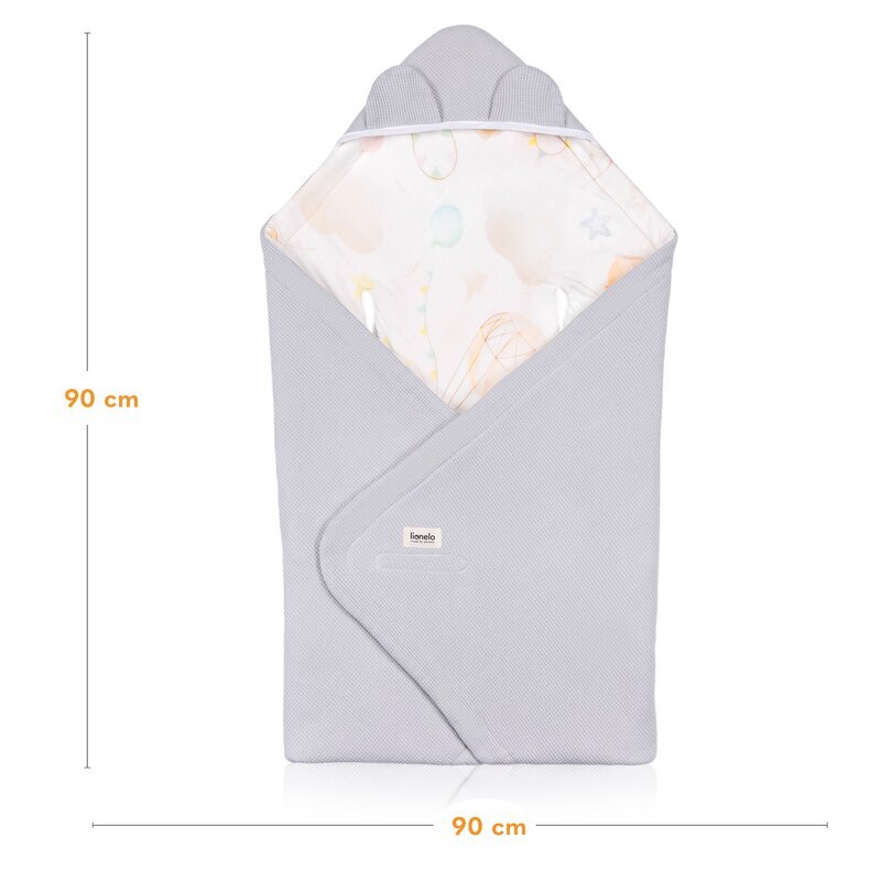 Lionelo Paturica de infasat pentru scoica auto si carucior 90x90 cm albastru