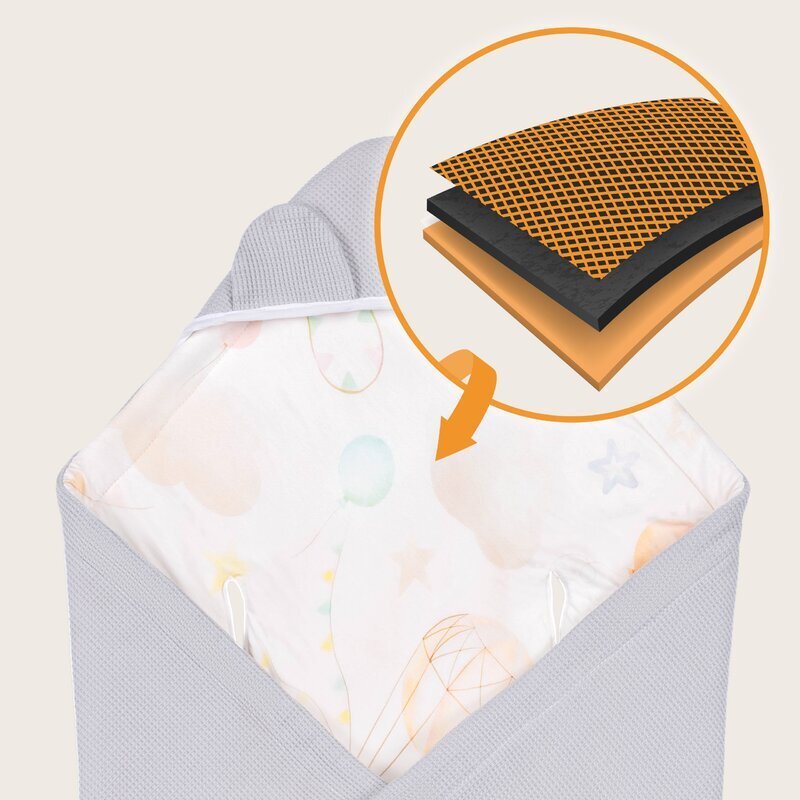 Lionelo Paturica de infasat pentru scoica auto si carucior 90x90 cm albastru
