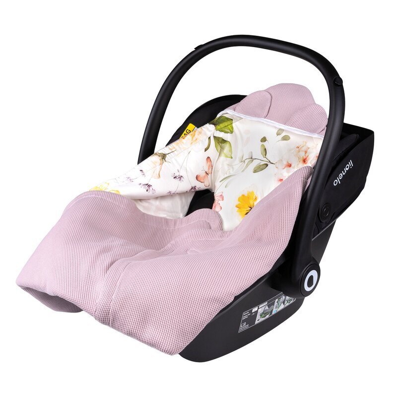 Lionelo Paturica de infasat pentru scoica auto si carucior 90x90 cm roz
