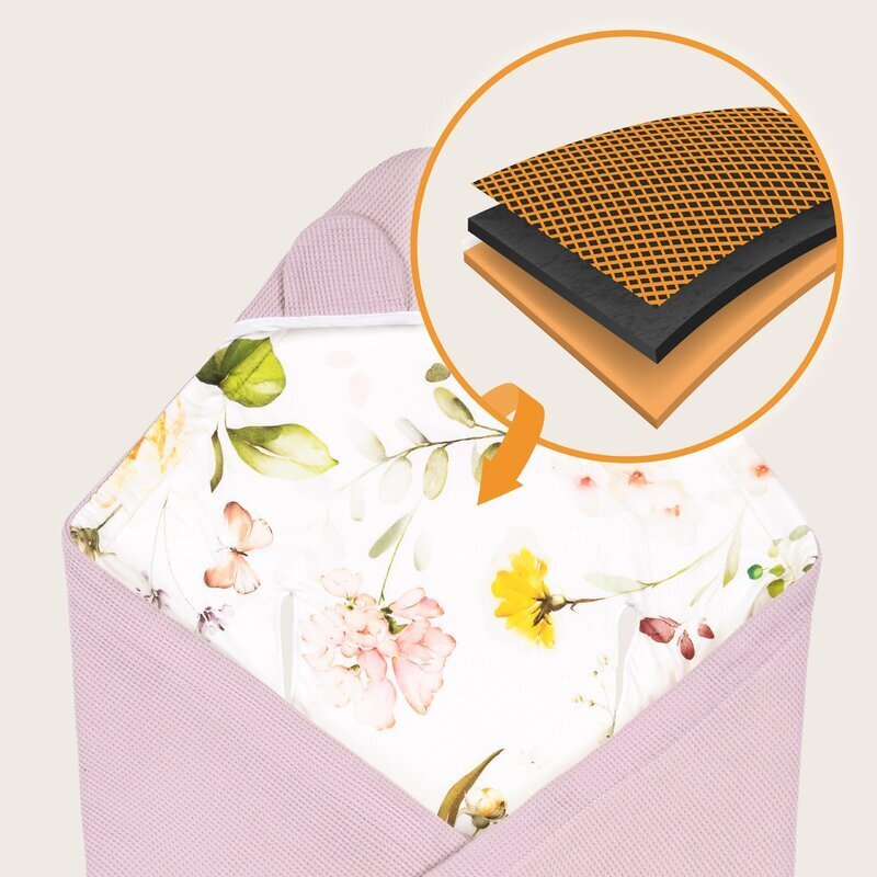 Lionelo Paturica de infasat pentru scoica auto si carucior 90x90 cm roz