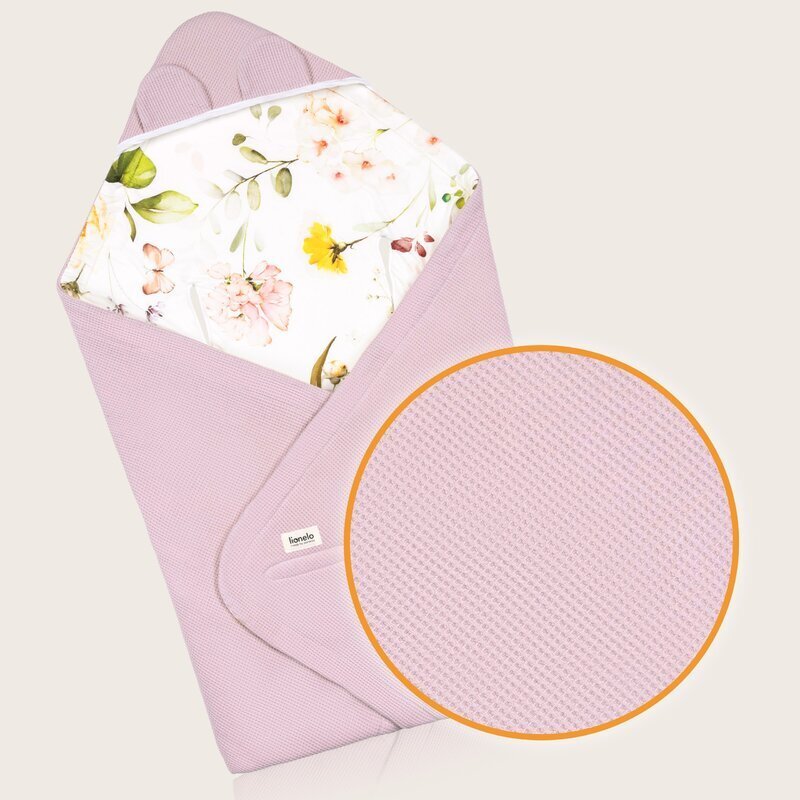 Lionelo Paturica de infasat pentru scoica auto si carucior 90x90 cm roz