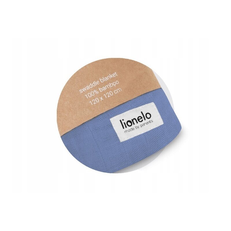 Lionelo Paturica multifunctionala de infasat din bambus 120x120 cm albastru