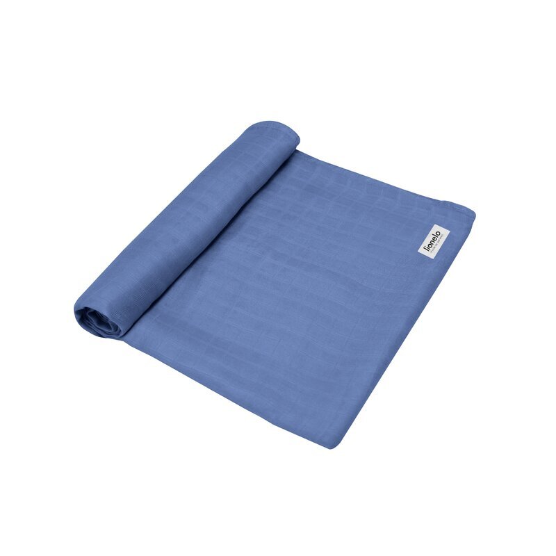 Lionelo Paturica multifunctionala de infasat din bambus 120x120 cm albastru