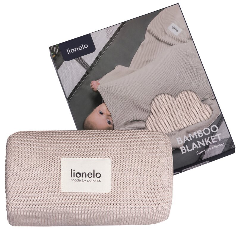 Lionelo Paturica tricotata multifunctionala din bambus 100x75 cm Bej