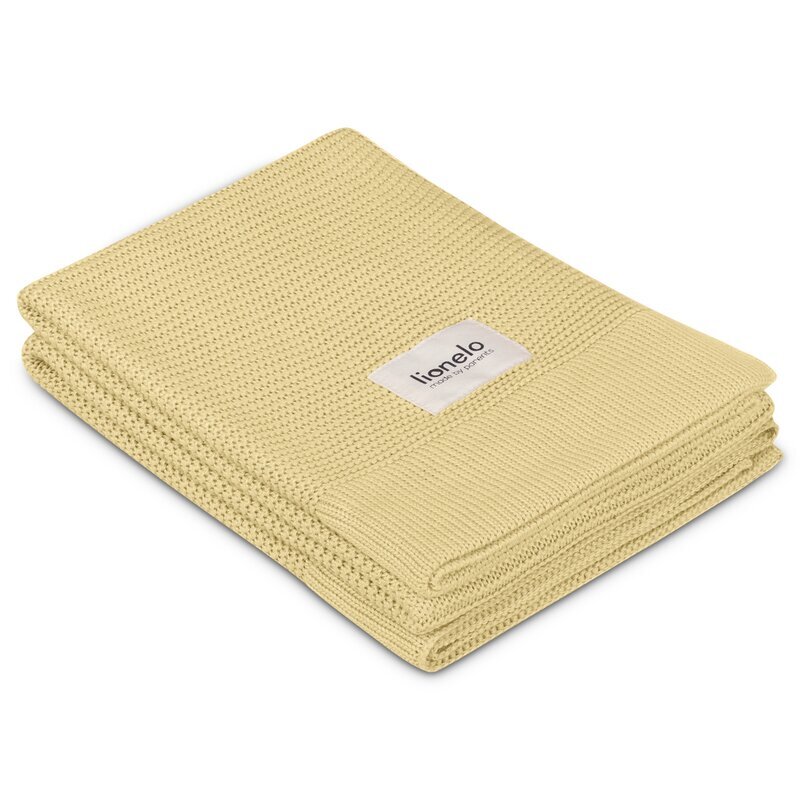 Lionelo Paturica tricotata multifunctionala din bambus 100x75 cm Galben