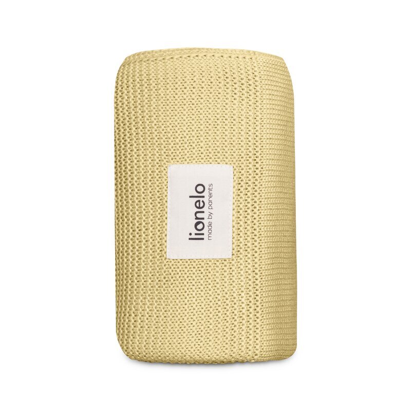 Lionelo Paturica tricotata multifunctionala din bambus 100x75 cm Galben