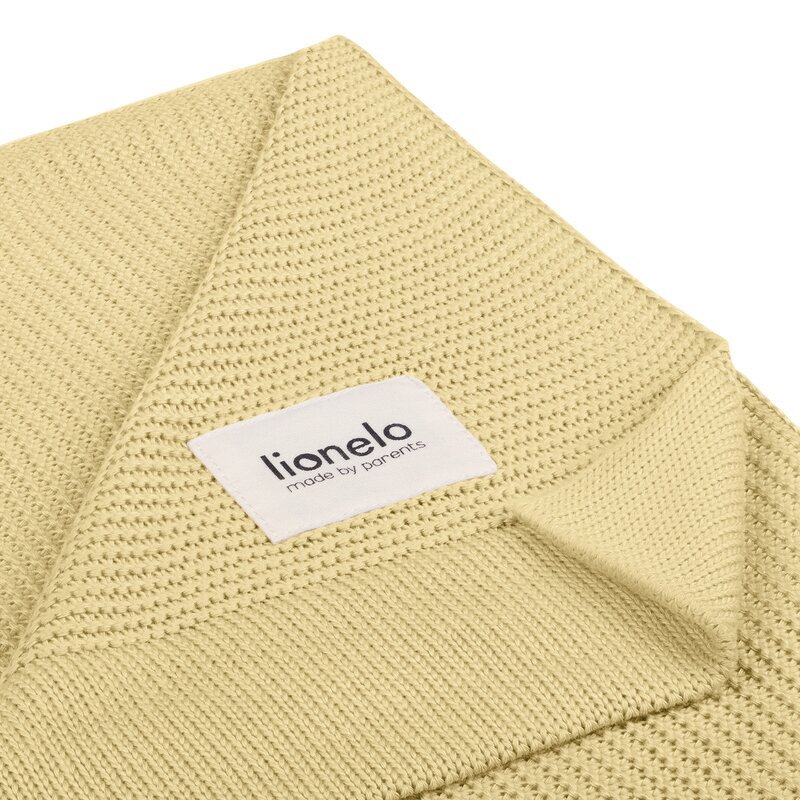 Lionelo Paturica tricotata multifunctionala din bambus 100x75 cm Galben