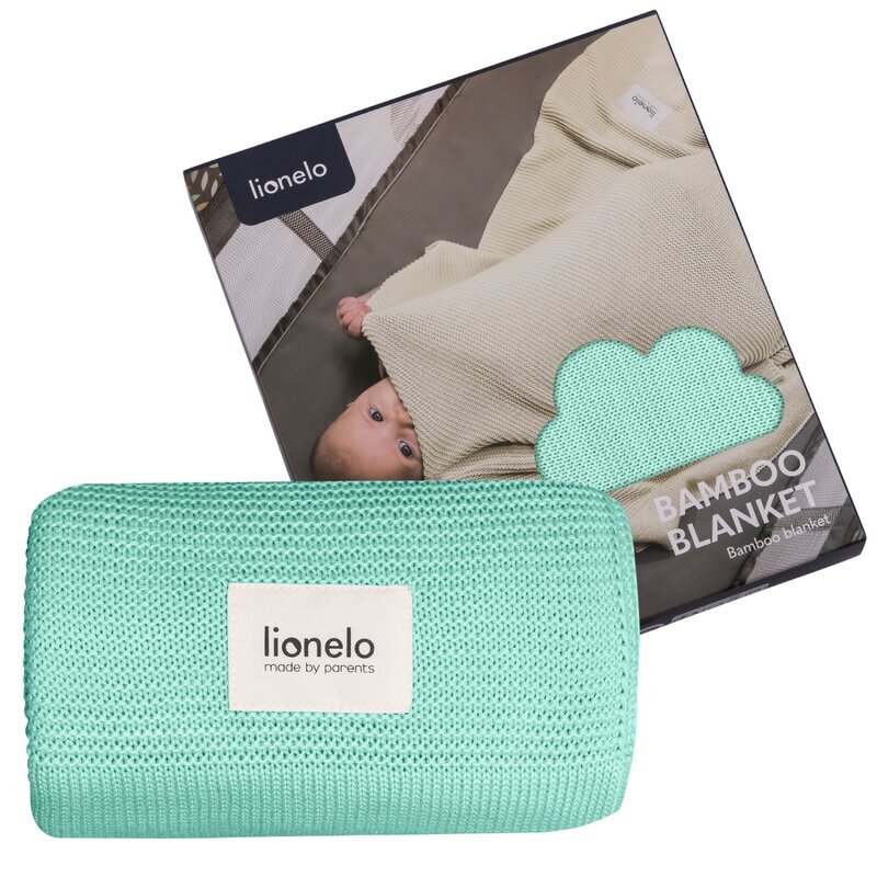 Lionelo Paturica tricotata multifunctionala din bambus 100x75 cm Verde