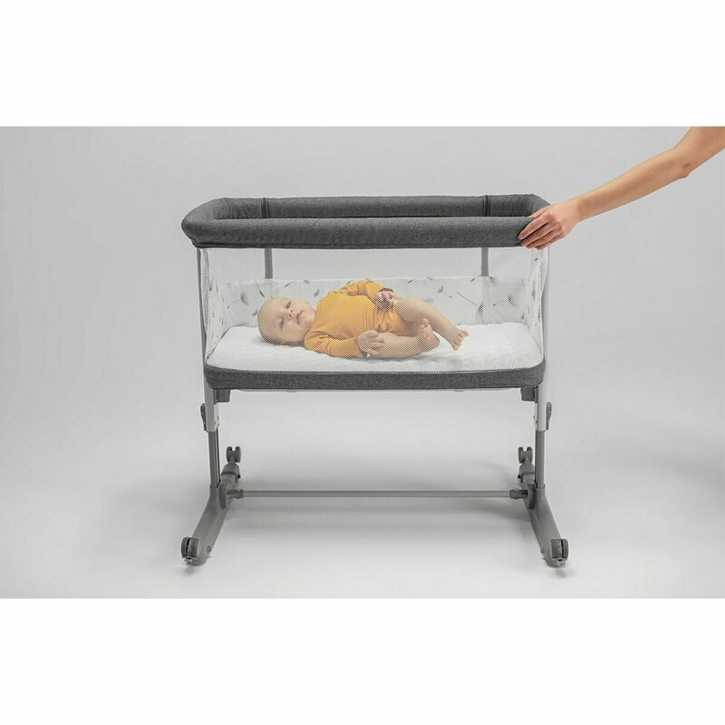 Lionelo Patut co-sleeper 3 in 1 Aurora Bej Taupe cu leganare si setare unghiulara saltea geanta transport reglabil in 5 pozitii pe inaltime greutate suportata 9 kg 85x60x66 cm