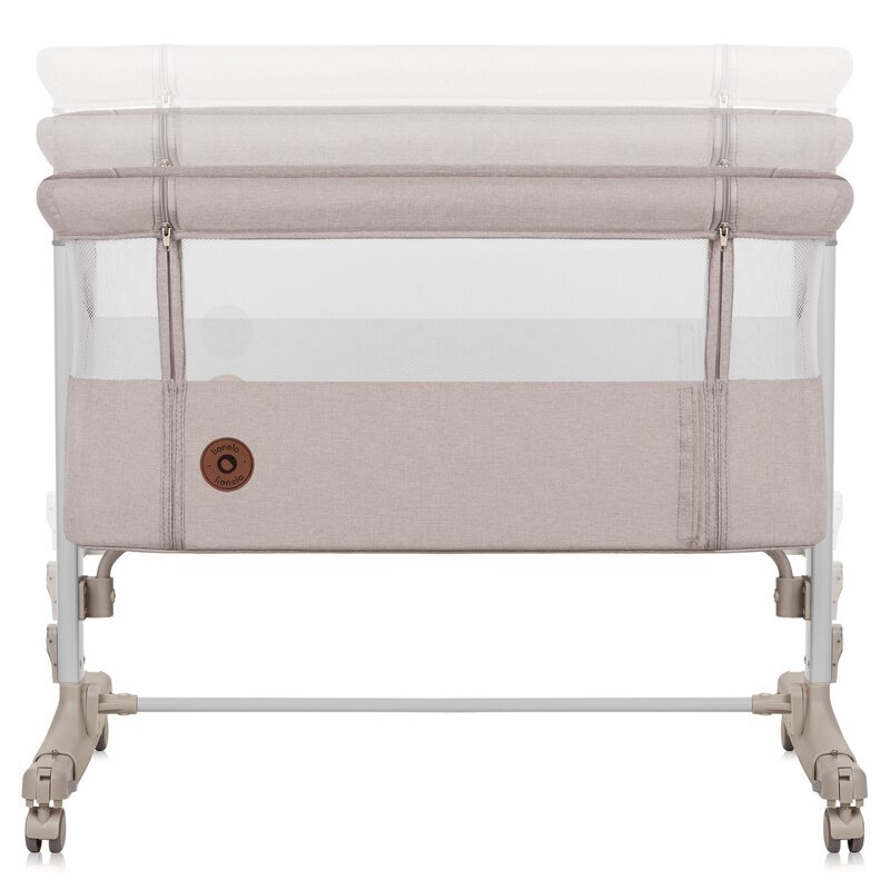 Lionelo Patut co-sleeper 3 in 1 Aurora cu leganare si setare unghiulara bej saltea geanta transport reglabil in 5 pozitii pe inaltime greutate suportata 9 kg 85x60x66 cm