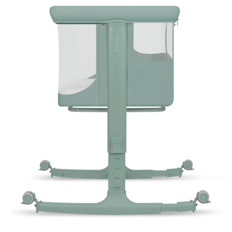 Lionelo Patut co-sleeper 3 in 1 Aurora Verde cu leganare si setare unghiulara saltea geanta transport reglabil in 5 pozitii pe inaltime greutate suportata 9 kg 85x60x66 cm