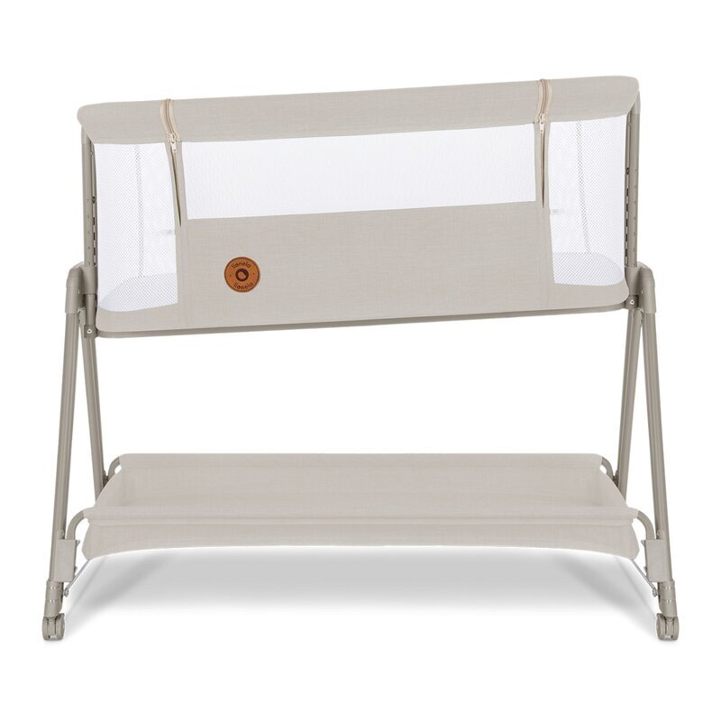 Lionelo Patut co-sleeper Luna 2 in 1 Bej cu saltea reglabila pe inaltime cos depozitare
