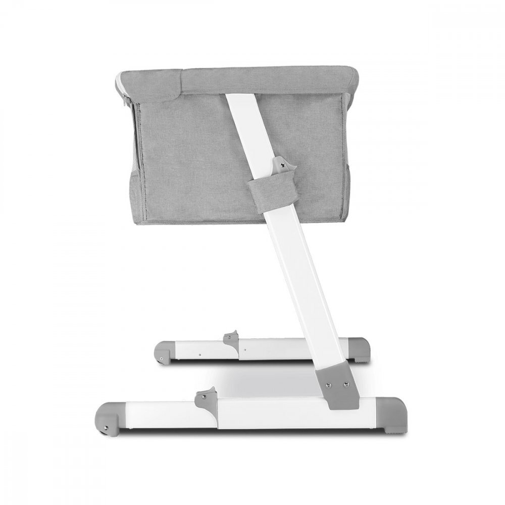 Lionelo Patut co-sleeper Theo Grey 2 in 1 cu setare unghiulara reglabil pe inaltime laterala culisanta standard European EN 1130