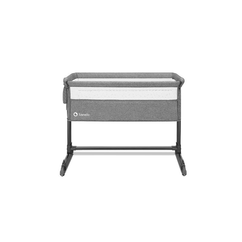 Lionelo Patut co-sleeper Theo Grey Stone 2 in 1 cu setare unghiulara reglabil pe inaltime laterala culisanta standard European EN 1130