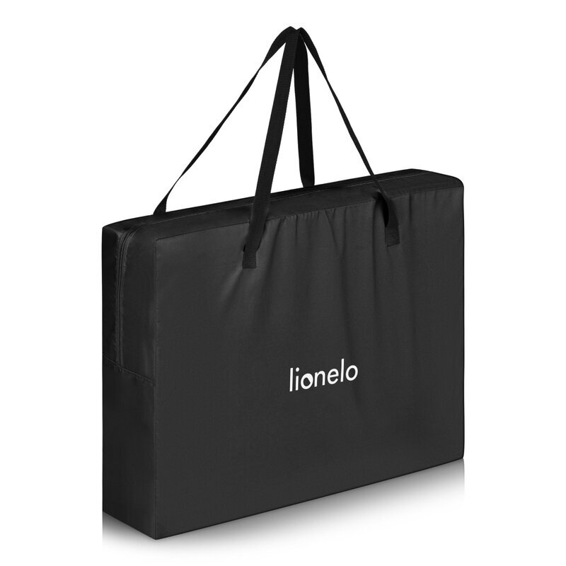 Lionelo Patut multifunctional Alice Negru 3 in 1 pliabil 0 luni+ 2 trepte de inaltime pentru saltea material rezistent Oxford 300D cu iesire laterala geanta de transport pana 15 kg 104x70x74 cm