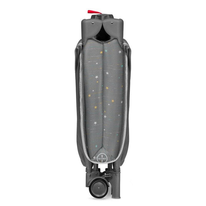 Lionelo Patut pentru copii Stefi Plus GriMulticolor Pliabil Cu doua nivele Intrare laterala cu fermoar 2 roti 120 x 60 cm Conform cu standardul european de securitate EN 716