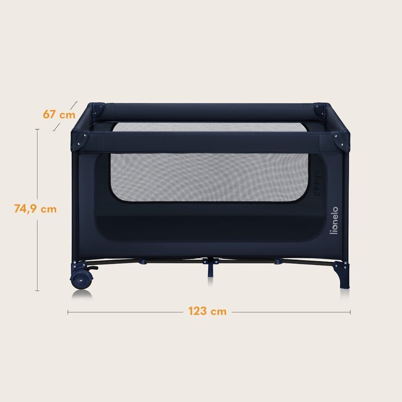 Lionelo Patut pliabil Jasmin Easy Fold albastru