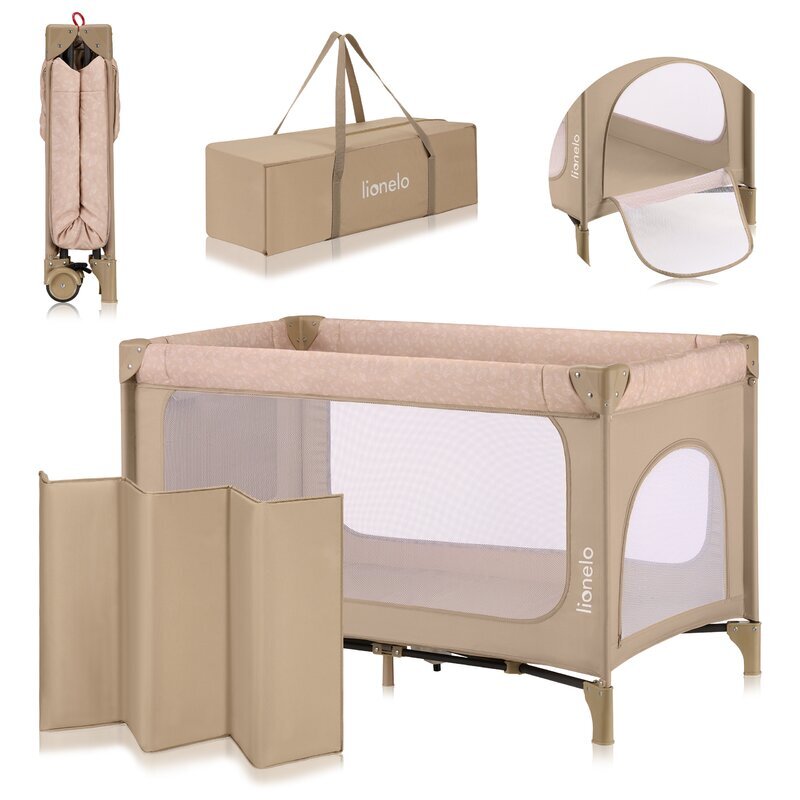 Lionelo Patut pliabil Jasmin Easy Fold bej