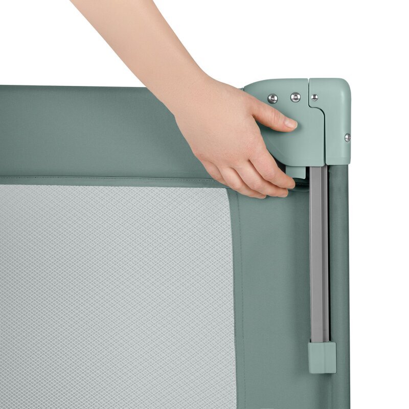 Lionelo Patut pliabil multifunctional Ellen Verde cu laterala culisanta nivel suplimentar intrare laterala cu fermoar 2 roti saltea pliabila si geanta de transport incluse 0-36 luni pana la 15 kg 120x60 cm