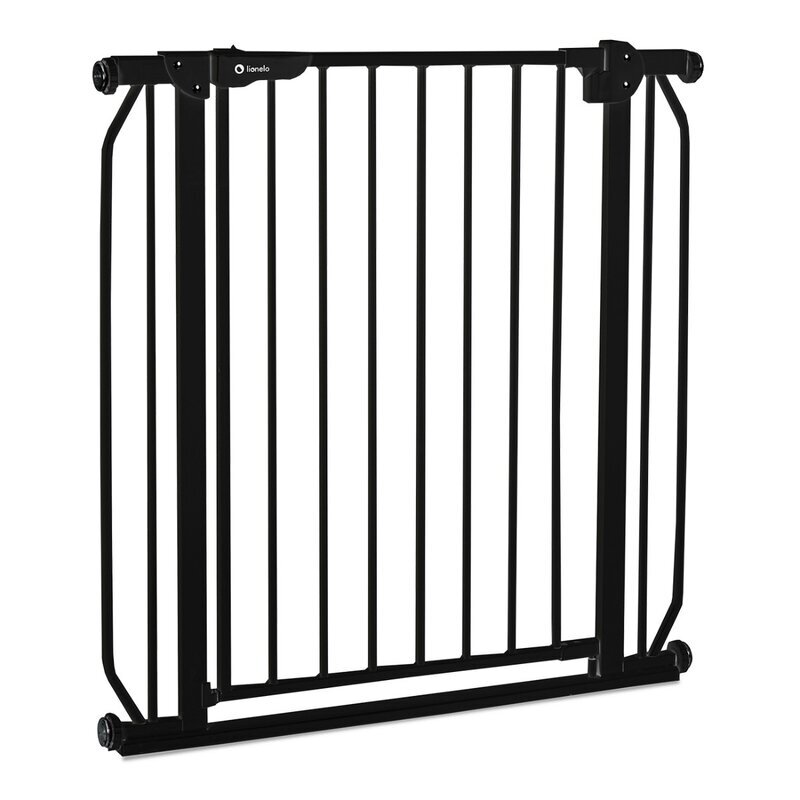 Lionelo Poarta de siguranta prin presiune Truus Slim 105 cm Negru Onyx
