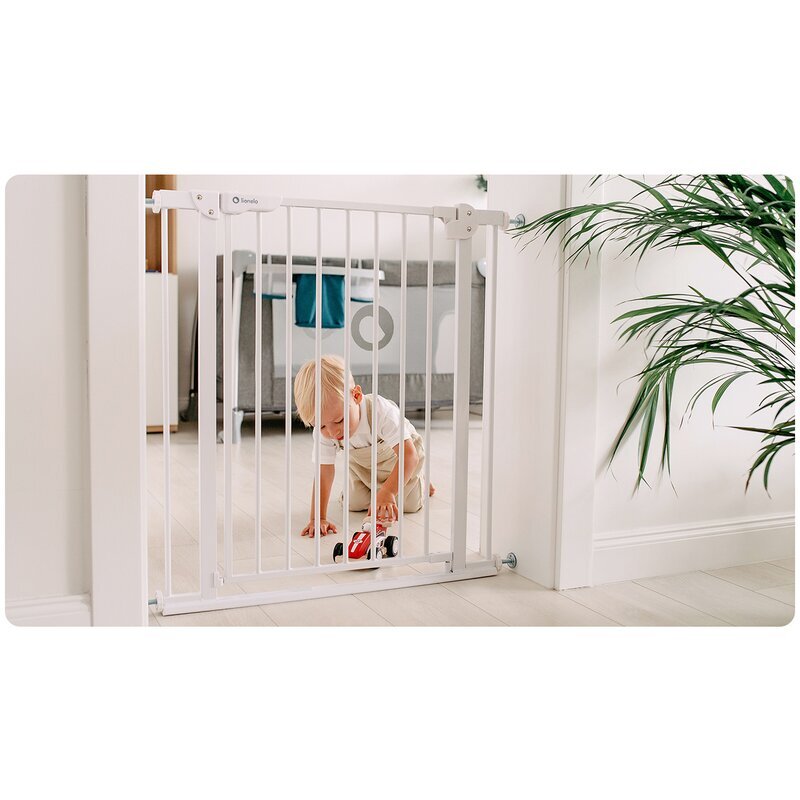 Lionelo Poarta de siguranta prin presiune Truus Slim 105 cm Negru Onyx