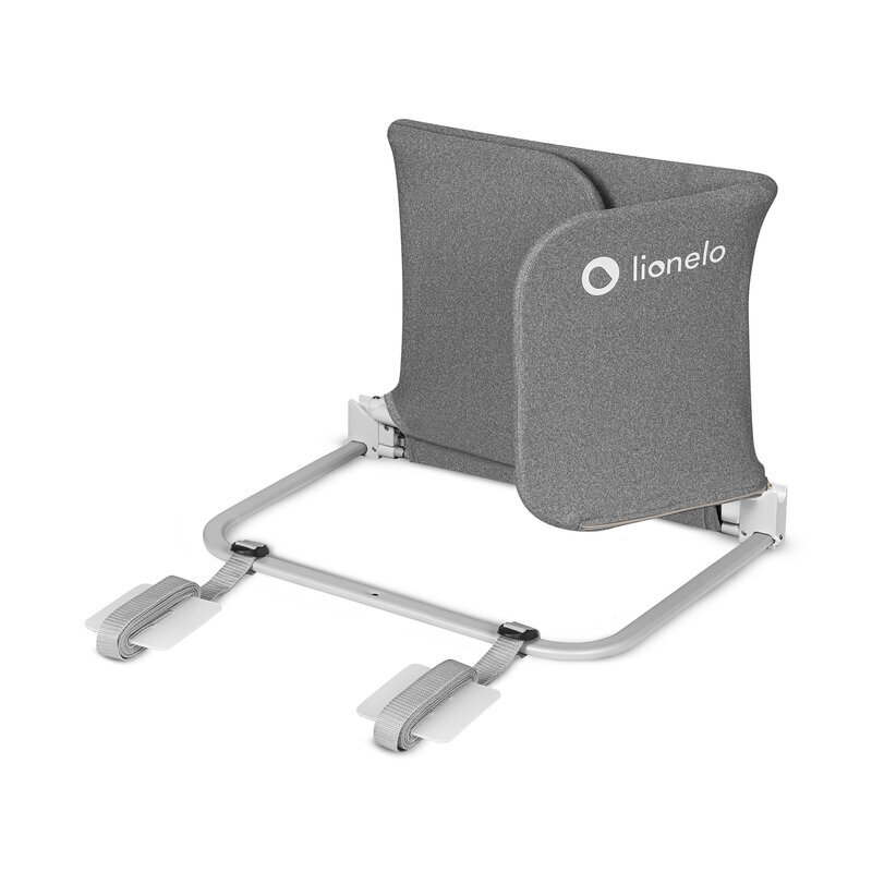 Lionelo Protectie laterala pat Lora Gri pliabila sistem de blocare StandSafe geanta de transport inclusa