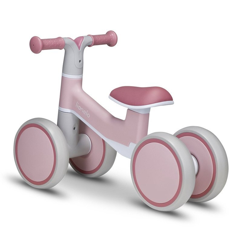 Lionelo Ride-On copii fara pedale Villy Rozde la 12-36 luniroti din spuma EVAsistem de blocare a directieiinaltimea scaunului de la sol 26 cm greutate maxima admisa 30 kg