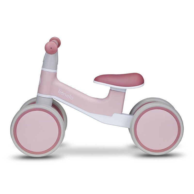 Lionelo Ride-On copii fara pedale Villy Rozde la 12-36 luniroti din spuma EVAsistem de blocare a directieiinaltimea scaunului de la sol 26 cm greutate maxima admisa 30 kg