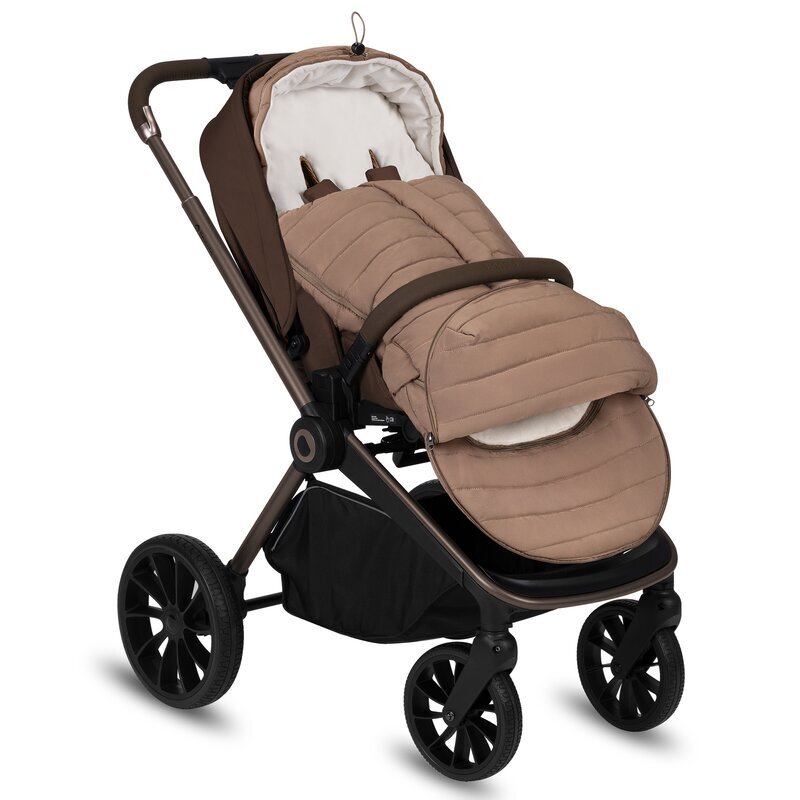Lionelo Sac de iarna Oli Maro pentru carucior landou sau scaun auto 101x45 cm impermeabil rezistent pana la -20 grade extensibil