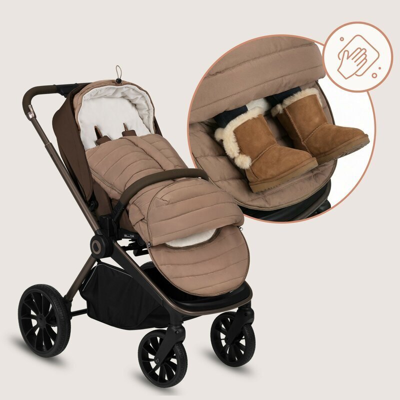 Lionelo Sac de iarna Oli Maro pentru carucior landou sau scaun auto 101x45 cm impermeabil rezistent pana la -20 grade extensibil