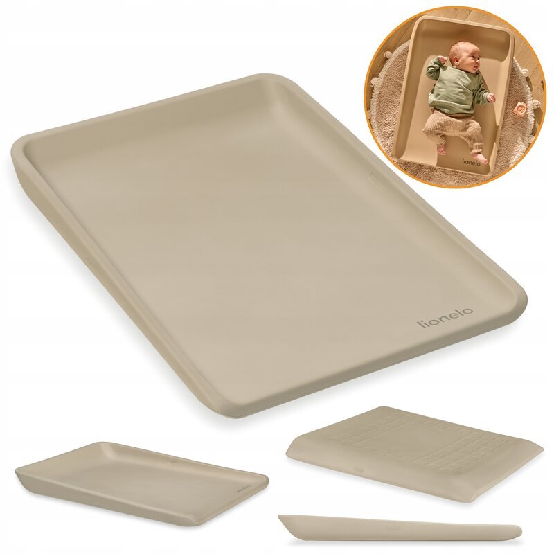 Lionelo Saltea de infasat Megs Bej moale utilizabil si fara husa impermeabila ergonomic 70x49 cm fara BPA Conform cu standardul EN71-3 0 luni+