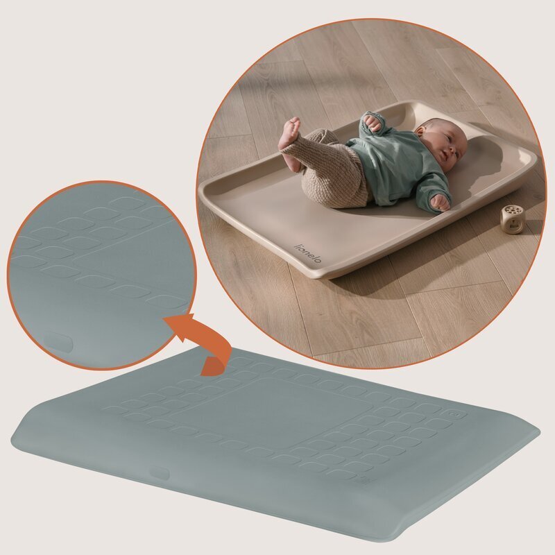 Lionelo Saltea de infasat Megs Gri moale impermeabila design ergonomic 70x49 cm fara BPA