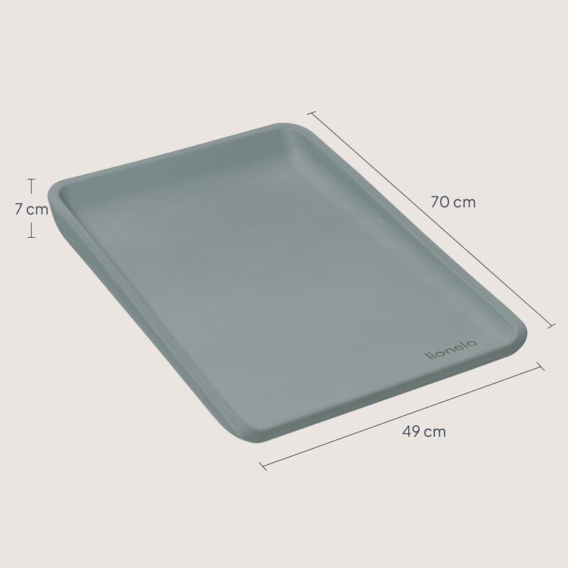 Lionelo Saltea de infasat Megs Gri moale impermeabila design ergonomic 70x49 cm fara BPA