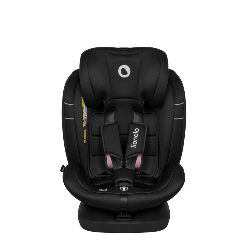 Lionelo Scaun auto Bastiaan i-Size 4 in 1 Protectie laterala Spatar inclinabil in 4 pozitii Tetiera reglabila in 7 pozitii Rotire 360 grade Top Tether 0-36 Kg 40-150 cm Isofix Conform ECE R12903 Roz deschis