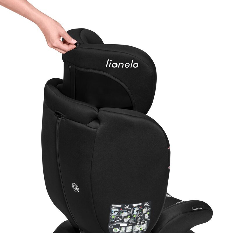 Lionelo Scaun auto Bastiaan i-Size 4 in 1 Protectie laterala Spatar inclinabil in 4 pozitii Tetiera reglabila in 7 pozitii Rotire 360 grade Top Tether 0-36 Kg 40-150 cm Isofix Conform ECE R12903 Roz deschis