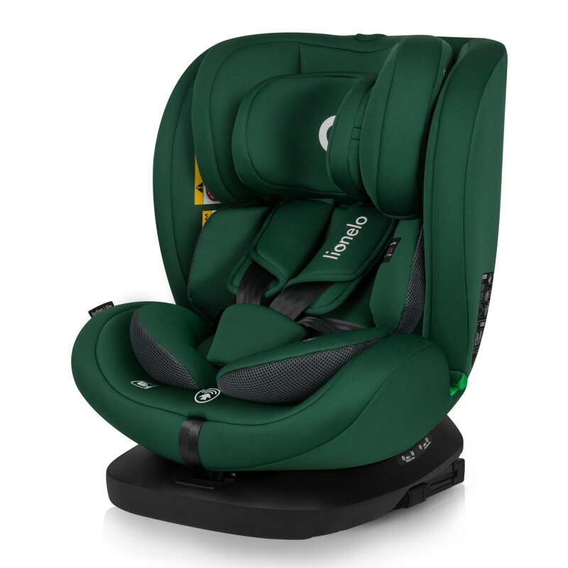 Lionelo Scaun auto Bastiaan i-Size 4 in 1 Protectie laterala Spatar inclinabil in 4 pozitii Tetiera reglabila in 7 pozitii Rotire 360 grade Top Tether 0-36 Kg 40-150 cm Isofix Conform ECE R12903 Verde