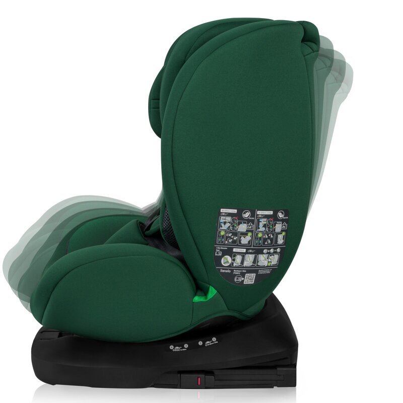 Lionelo Scaun auto Bastiaan i-Size 4 in 1 Protectie laterala Spatar inclinabil in 4 pozitii Tetiera reglabila in 7 pozitii Rotire 360 grade Top Tether 0-36 Kg 40-150 cm Isofix Conform ECE R12903 Verde