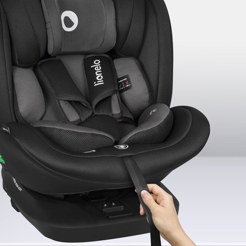 Lionelo Scaun auto Bastiaan i-Size 4in1 cu spatar inclinabil in 4 pozitii rotire 360 grade 0-36 Kg Black Carbon