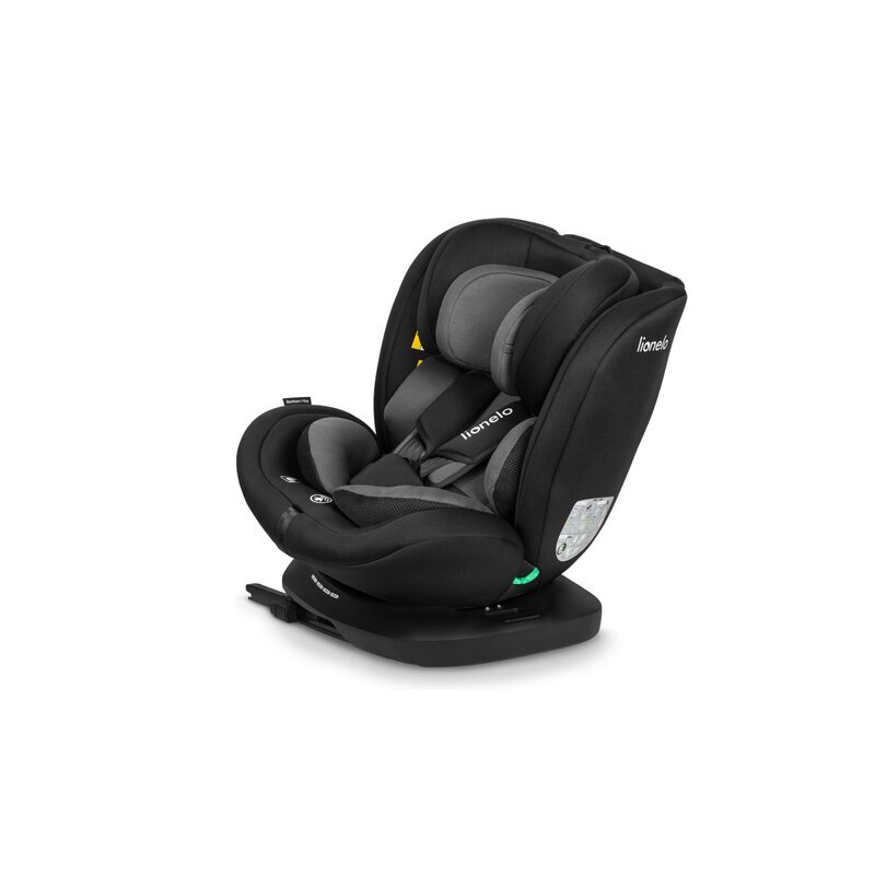 Lionelo Scaun auto Bastiaan i-Size 4in1 cu spatar inclinabil in 4 pozitii rotire 360 grade 0-36 kg Black Grey