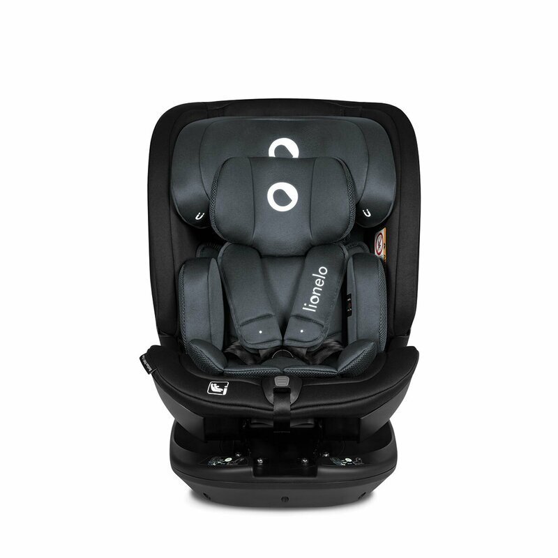 Lionelo Scaun auto Bastiaan RWF Gri i-Size pozitie de somn protectie laterala rotire 360 grade 0-36 kg cu isofix si centura Top Tether conform cu standardul european de securitate ECE R129