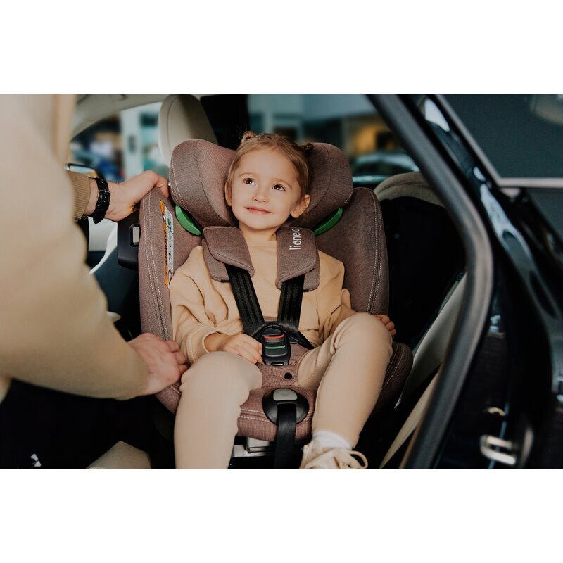 Lionelo Scaun auto Harmony i-Size rotire 360 grade 0-36 kg 40-150 cm cu isofix gri deschis