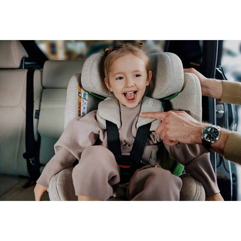 Lionelo Scaun auto Harmony i-Size rotire 360 grade 0-36 kg 40-150 cm cu isofix gri inchis