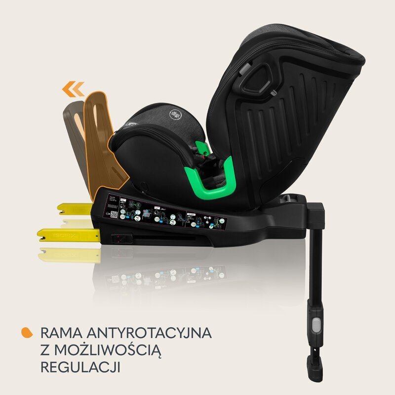 Lionelo Scaun auto Harmony i-Size rotire 360 grade 0-36 kg 40-150 cm cu isofix gri inchis