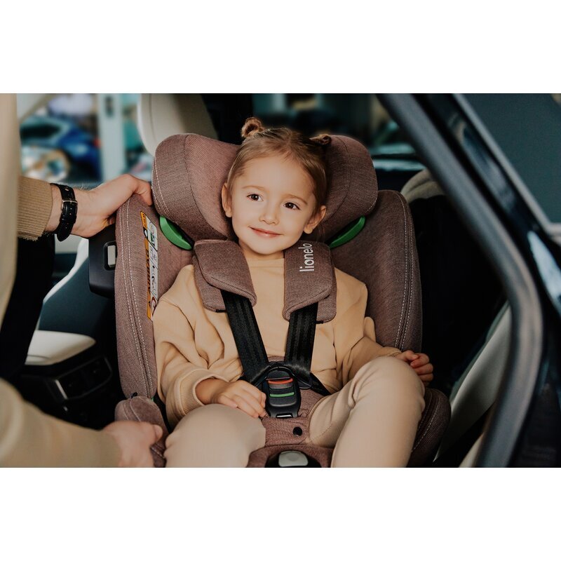 Lionelo Scaun auto Harmony i-Size rotire 360 grade 0-36 kg 40-150 cm cu isofix gri inchis