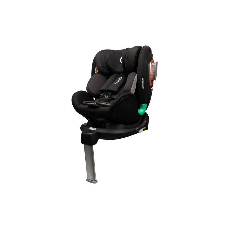 Lionelo Scaun auto I-size Antoon Plus rotire 360 grade 0-18 kg Testat ADAC cu Isofix si picior de sustinere negru
