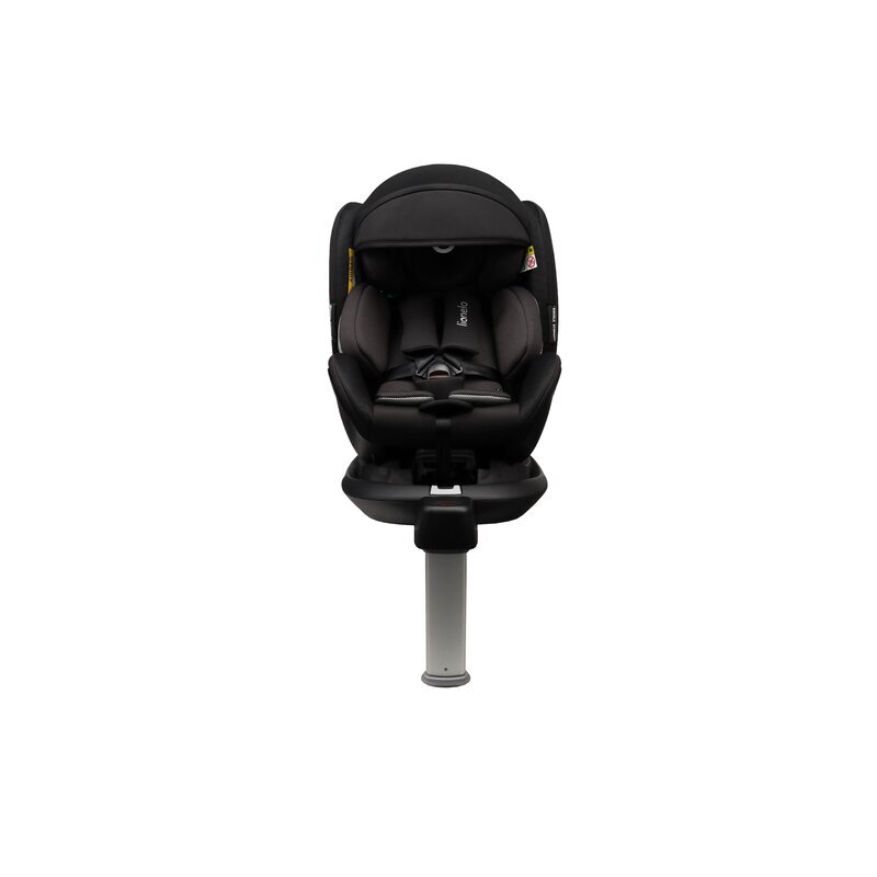 Lionelo Scaun auto I-size Antoon Plus rotire 360 grade 0-18 kg Testat ADAC cu Isofix si picior de sustinere negru
