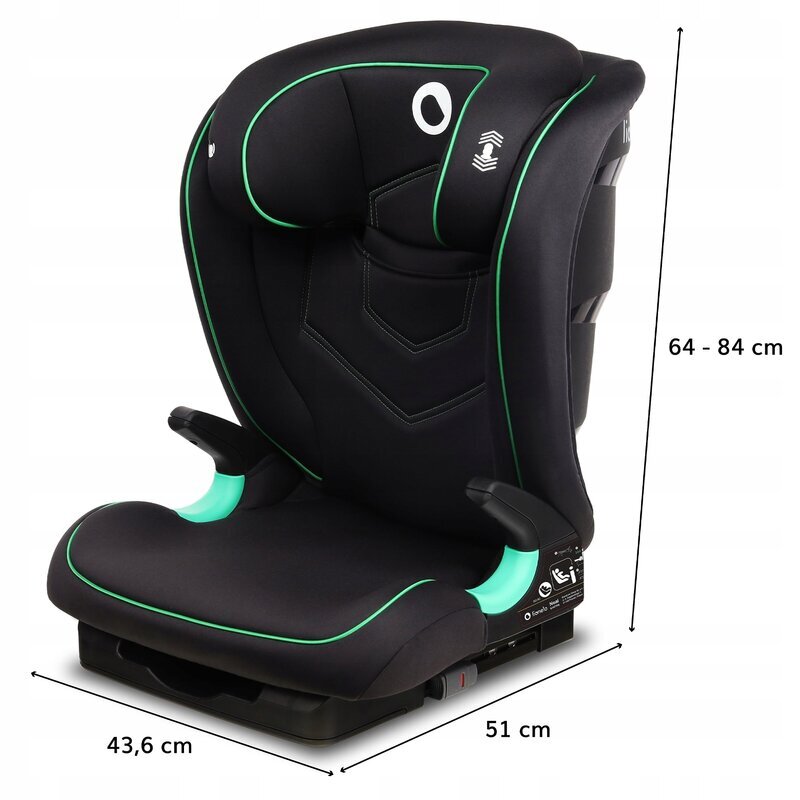 Lionelo Scaun auto i-Size Neal cu isofix 15-36 kg Black Onix