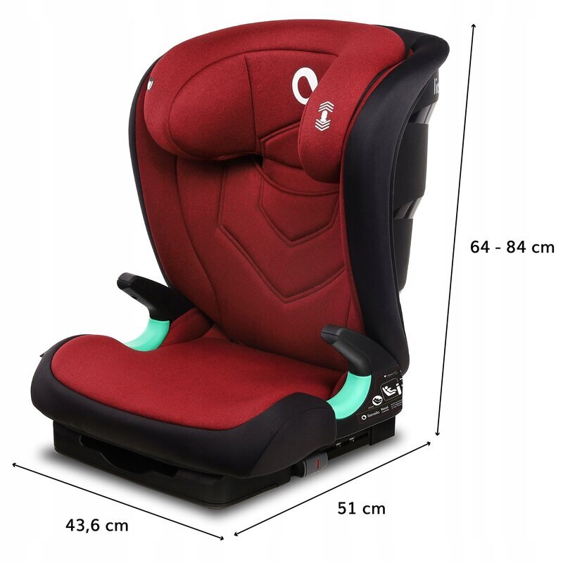 Lionelo Scaun auto i-Size Neal cu isofix 15-36 kg Red Burgundy